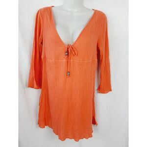 Xhilaration coral small cover up tunic top